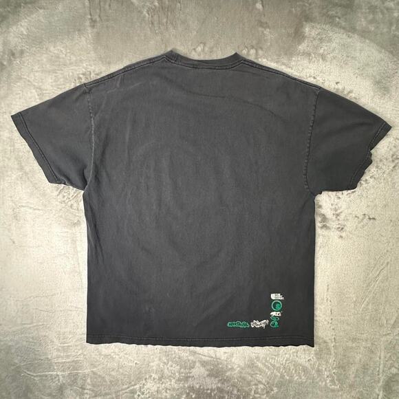 Vintage Y2K The West Coast no.31 Fabricali Big Logo Black Graphic T-shirt 2XL - Picture 3 of 8